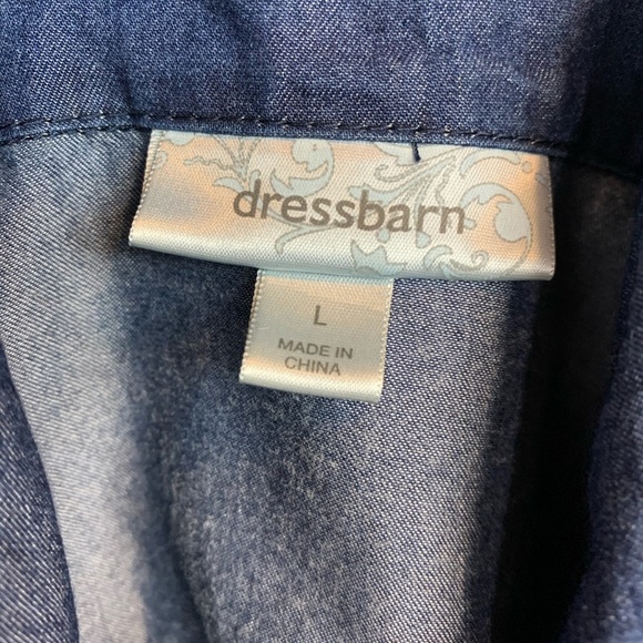 Dress Barn Womens Blue Snap Front Denim Jacket - Picture 11 of 12